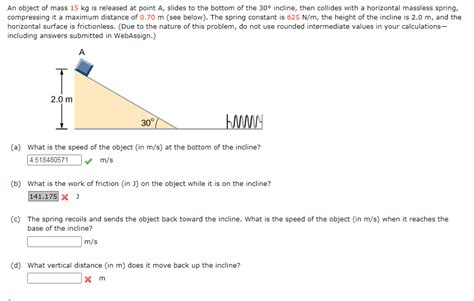 Solved An object of mass 15 kg is released at point A, | Chegg.com