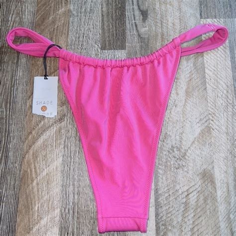 Shade Swim Nwt Shade Shore Pink Ultra High Leg Ultra Cheeky Bikini Bottoms Size Large Poshmark