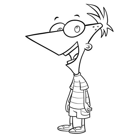 How To Draw Phineas Flynn Sketchok Easy Drawing Guides