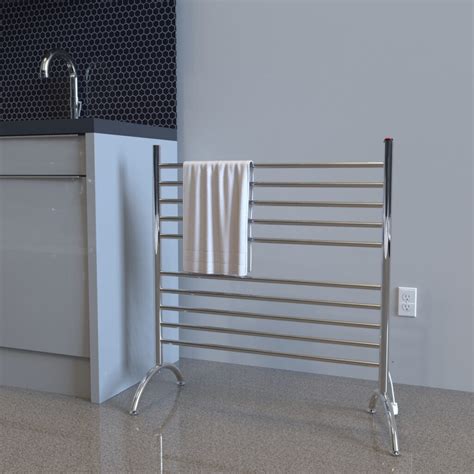 Solo 33 Freestanding Towel Warmer In Polished Heated Towel Racks