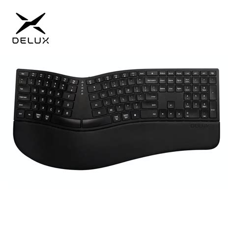 DELUX GM909 Беспроводная ЭРГОНОМИЧНАЯ Клавиатура | AliExpress