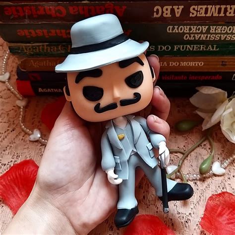 Funko Pop Artesanal Hercule Poirot Agatha Christie Tipo Um Filme