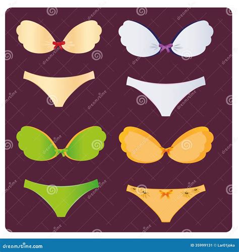 Lingerie ilustração do vetor Ilustração de roupa feminilidade 35999131