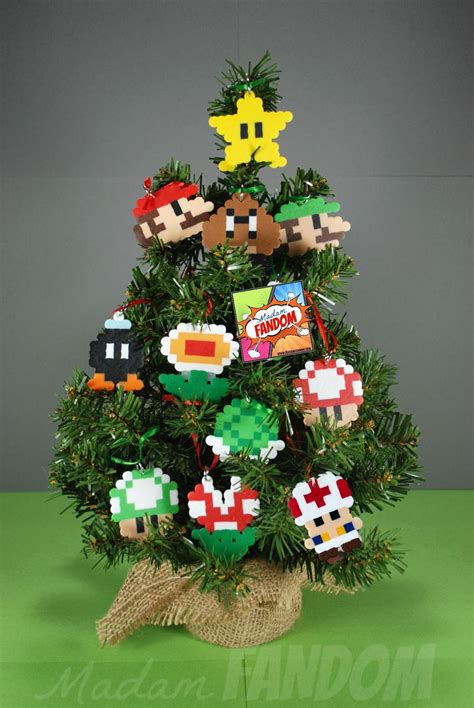 Super Mario Christmas Ornaments Set of 16 HANDMADE Ornaments Video Game ...