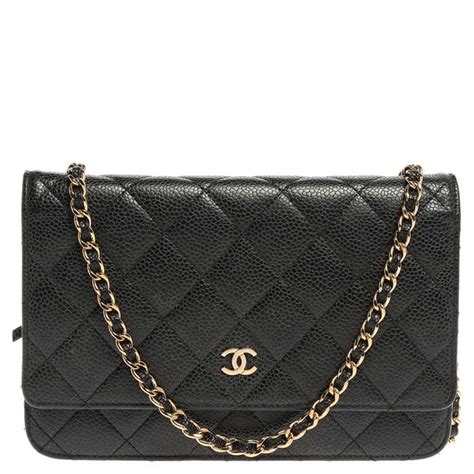 Chanel Black Quilted Caviar Leather Woc Clutch Bag Chanel The Luxury