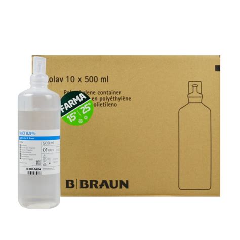 10 Uds Suero Braun Fisiológico 500ml Formato ahorro Iberomed