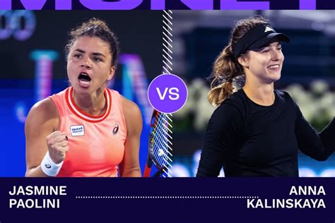 Live Wta Dubai Finale Paolini Kalinskaya Jasmine Rimonta La