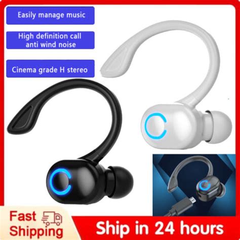 Ear Hook Bluetooth Headset Wireless Earbud New Earphones Stereo Headphones Us Ebay