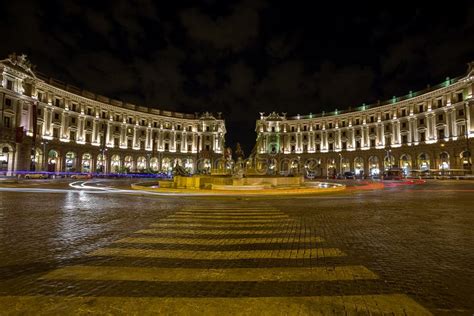 Piazza Della Repubblica Rome Italy Stock Photo Image Of Facade