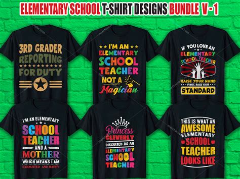 Elementary School T Shirt Design Bundle on Behance