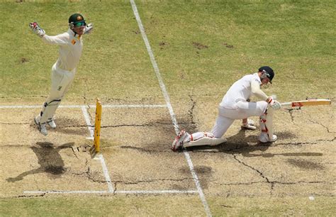 Brad Haddin Leaps To Celebrate Taking A Bottom Edge Off Ben Stokes