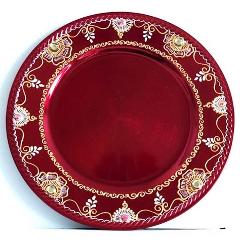 Handmade Charger Plate Henna Thaal Mehndi Thaal Pooja Etsy