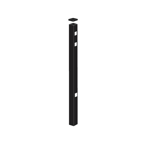 Freedom Concordnew Haven 6 Ft H X 2 In W Black Aluminum Spaced Picket