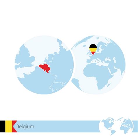 Belgia Na Wiecie Z Flag I Regionaln Map Belgii Ilustracja