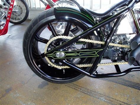 Dominator Luke Black Green Flames Built By West Coast Choppers WCC Of