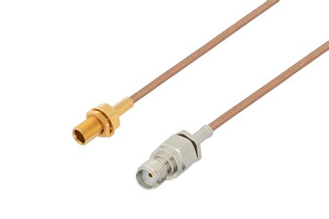 Reverse Polarity Mcx Female Bulkhead To Sma Female Cable Using Rg178 Coax