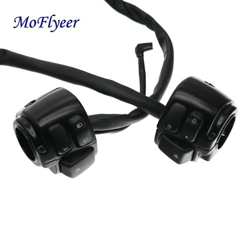 Moflyeer 25mm Aluminum Motorcycle Handlebar Control Switches Kill Start