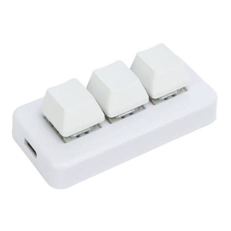 Cikonielf mini clavier à 3 touches Mini clavier blanc à 3 touches ABS