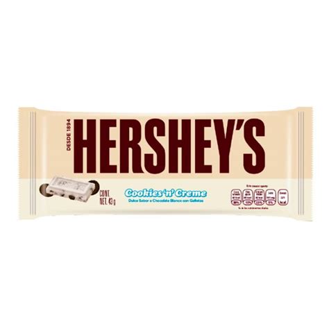 Chocolate Blanco Hersheys Cookies N Creme 43 G Envío Gratis