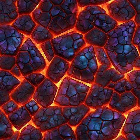 Premium Ai Image Lava Texture Seamless Pattern