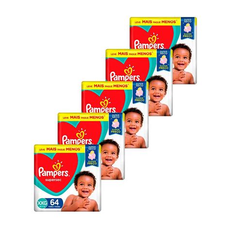 Kit De Fraldas Pampers Xxg Supersec Jumbo 320 Unidades Em Promoção No