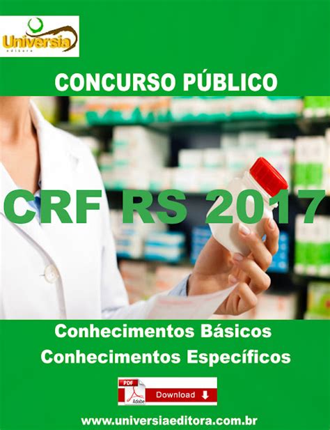 APOSTILAS GRÁTIS PARA CONCURSOS PÚBLICOS APOSTILA CRF RS 2017