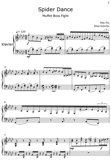 Spider Dance Sheet Music For Piano