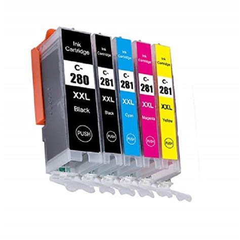 Compatible 5 Pack Canon PGI 280XXL CLI 281XXL Extra High Yield Ink