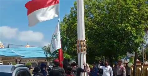 Polres Tetapkan Empat Tersangka Insiden Penurunan Bendera Di Kantor