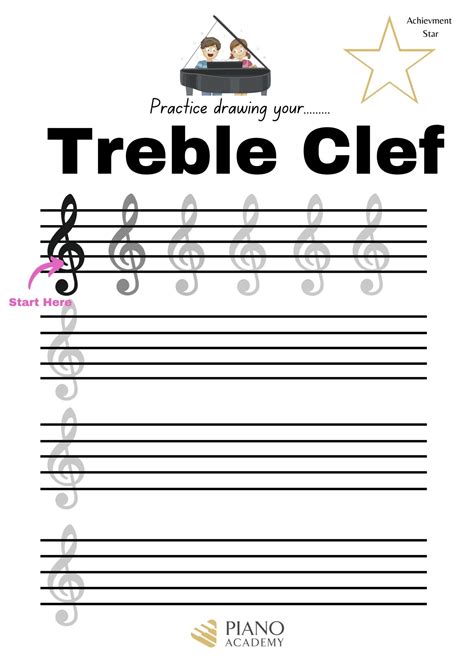 Treble Clef Practice - Piano Academy