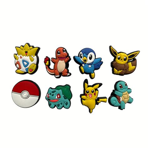 Set of 8 Pokemon Croc Charms Pokemon Croc Buttons Croc Pins - Etsy