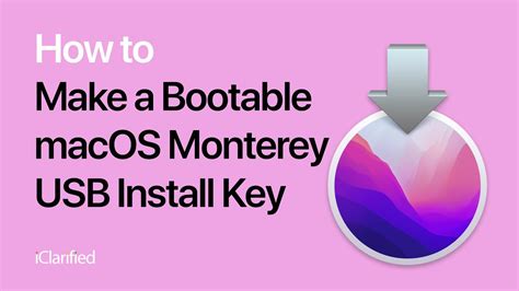 How To Make A Bootable Macos Monterey Usb Install Key Youtube