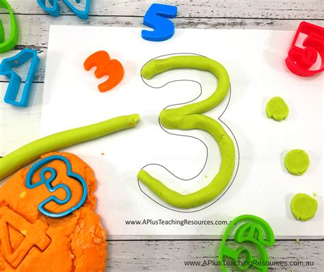 Number Playdough Mats Printable