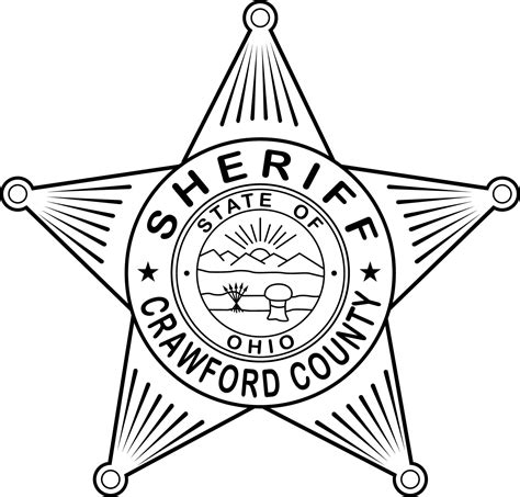 Crawford County Sheriff Badge Ohio Vector File For Laser En Inspire