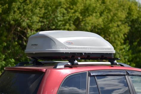 Аэродинамический бокс-багажник на крышу, 360 л, серый Turino Compact купить