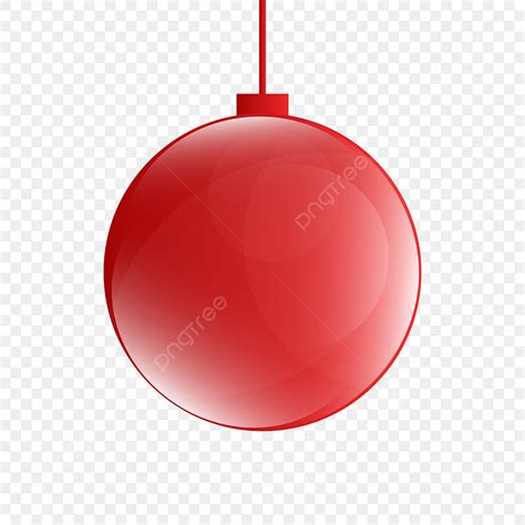 Red Christmas Ball Vector Hd Images Shiny Red Christmas Ball