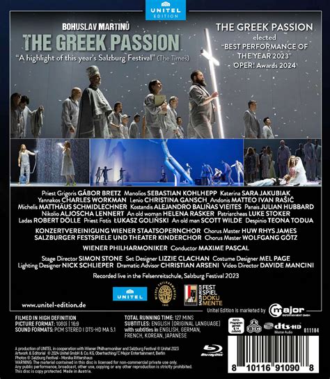 Blu ray Bohuslav Martinu The Greek Passion Loja Clássicos