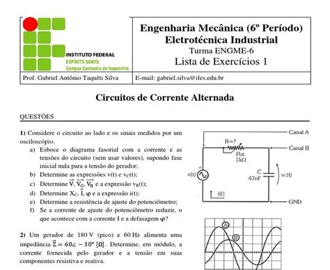 Exercicios Sobre Circuitos Eletricos Electricade