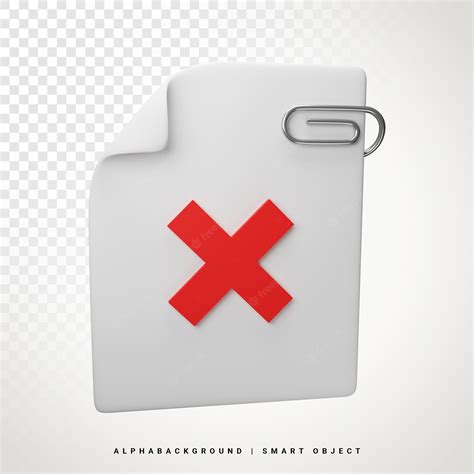 Premium Psd Delete File 3d Icon Illustration