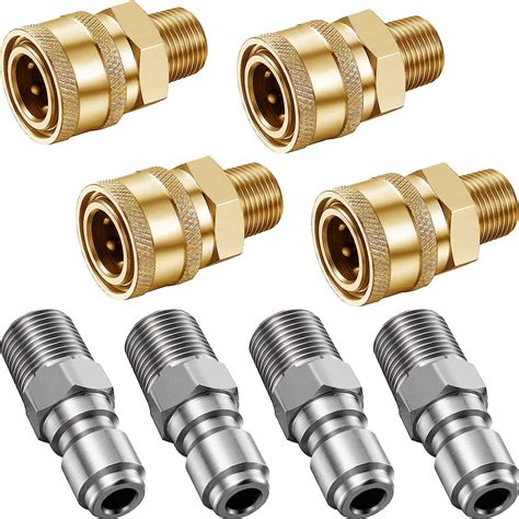 pares de conectores rapidos npt macho  hembra de  pulgadas