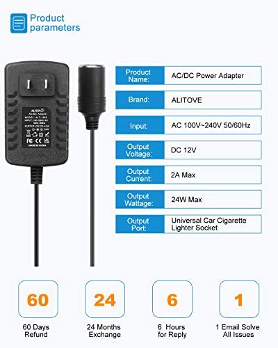 ALITOVE Convertidor De CA A CC De 12 V 2 A 24 W Fuente De Alim