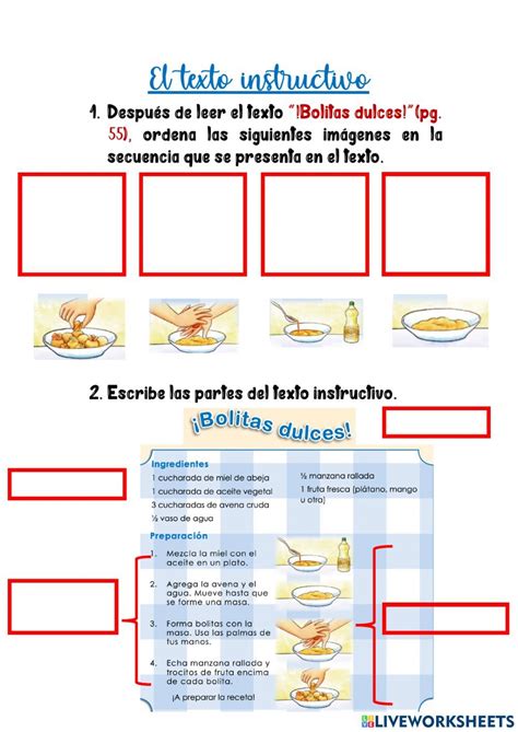 Ficha Online De Textos Instructivos Para Primer Grado Puedes Hacer Los