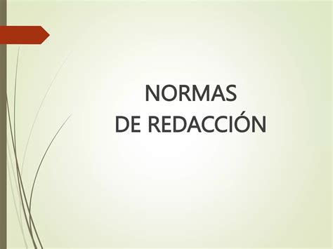 Normas De Redaccion Pptx