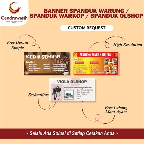 Jual Banner Spanduk Warung Spanduk Warkop Spanduk Olshop Shopee Indonesia