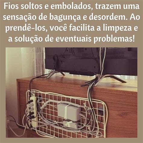 Veja Essa Solu O Para Organizar Fios Atr S Dos M Veis Uma Grade