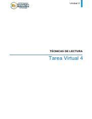 Tarea Virtual C O E Pdf Unidad T Cnicas De Lectura Tarea