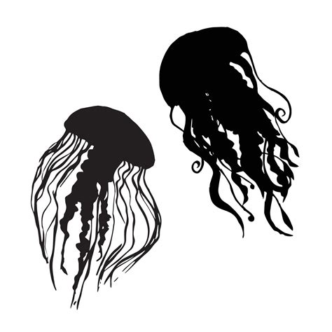 Jellyfish Silhouette Art Vector Art At Vecteezy