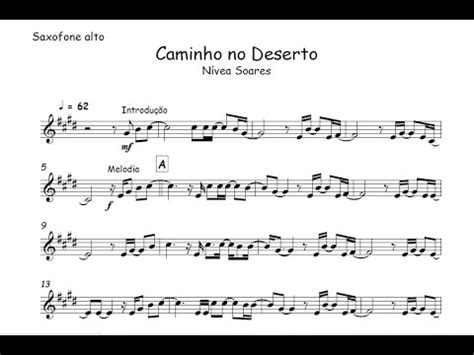 Caminho no Deserto Nívea SoaresPartitura Melódica Flauta Clarinete