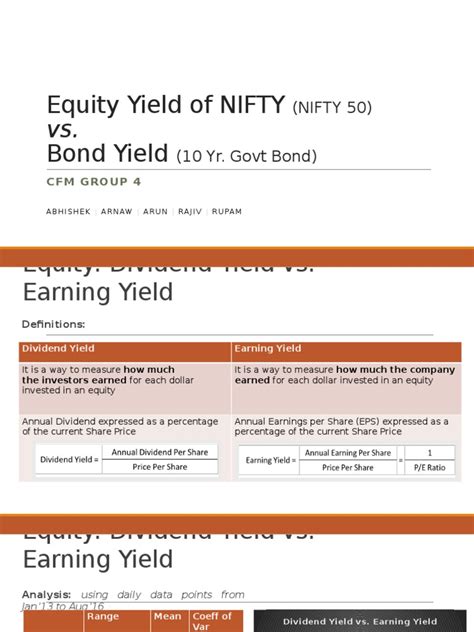 Equity Yield Vs Bond Yield Pdf Bonds Finance Yield Finance