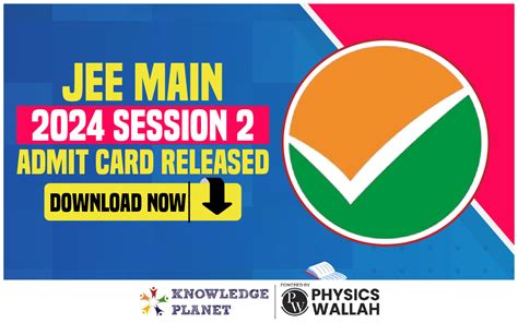 Jee Main 2024 Session 2 Admit Card Released Download Now